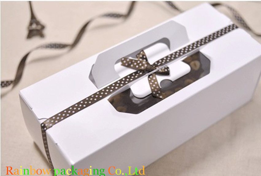 Manija de empaquetado Matt de la caja del chocolate claro de la ventana/laminación reciclables del lustre