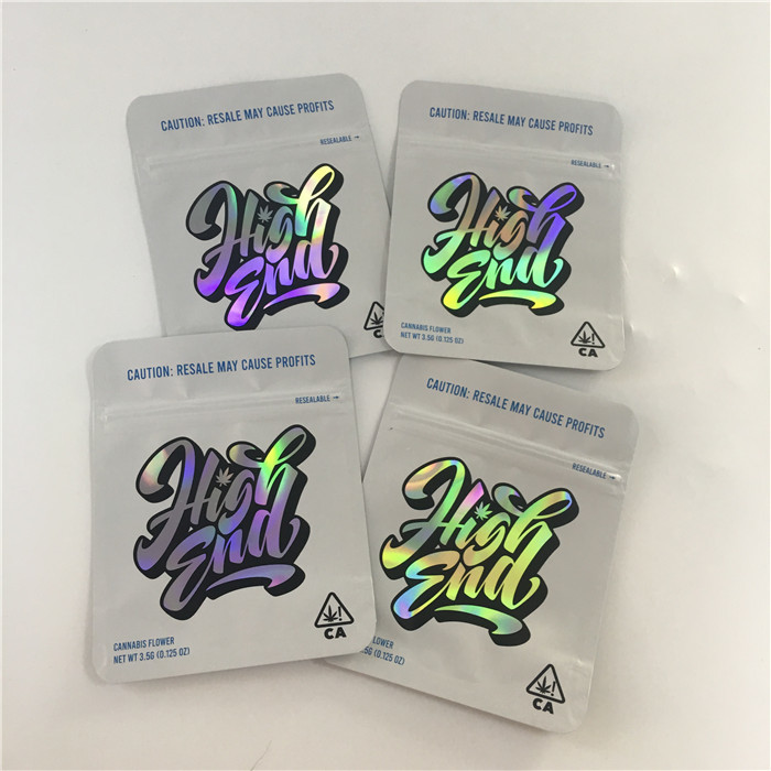 Las bolsas plásticas impresas de la prueba del olor 3.5g irregulares forman el bolso comestible de Mylar