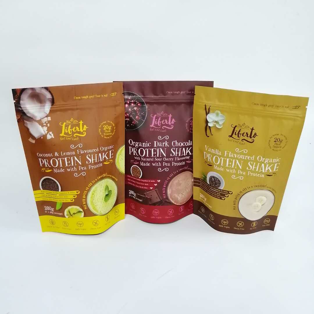 Bolso plástico laminado de la cremallera de Mylar del bolso del soporte del papel de aluminio de VMPET para arriba a prueba de humedad