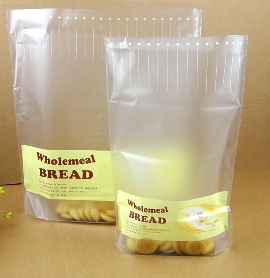Bolsas plásticas transparentes amarillas poner crema del PE/de NY /PET que empaquetan la ventana para la comida del pan