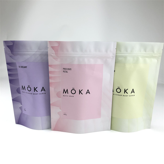 El fotograbado que imprime el empaquetado plástico de la sal de baño empaqueta el mate que se puede volver a sellar