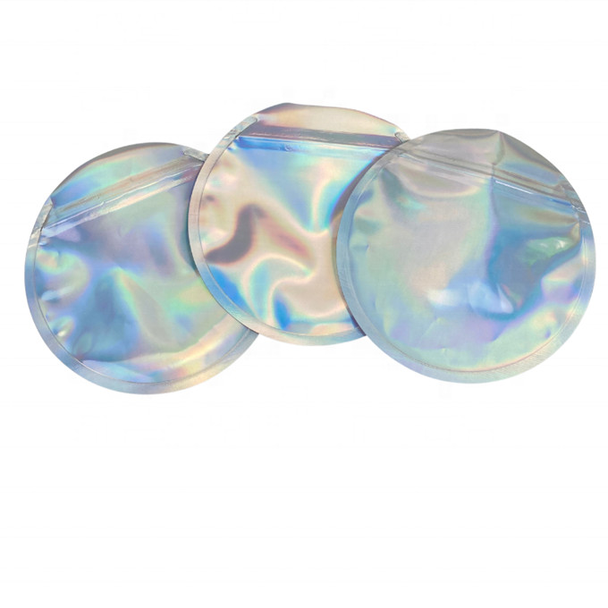 bolsos comestibles cortados con tintas plásticos de la hoja del caramelo 3.5g que empaquetan la bolsita olográfica de la forma redonda