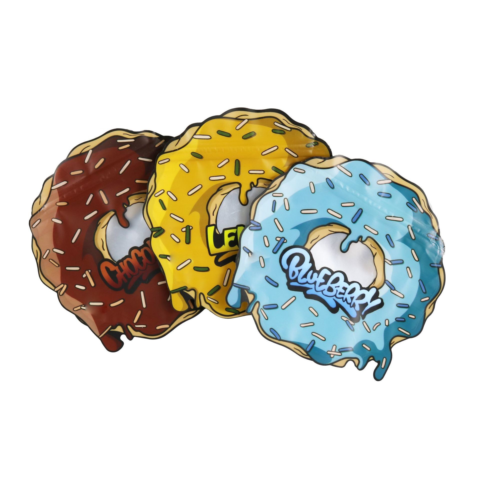 La aduana cortada con tintas que se puede volver a sellar irregular del bolso de Mylar del círculo redondo forma 3,5 7 gramos