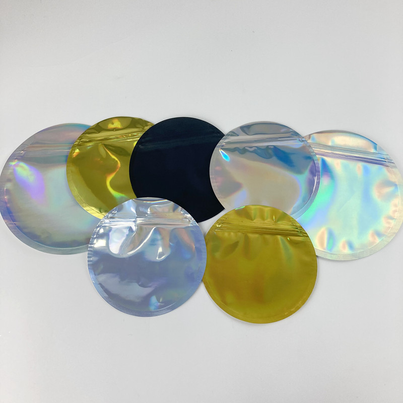 Los bolsos olográficos que se puede volver a sellar del papel de aluminio de Mylar cortaron 3.5G con tintas formado de encargo