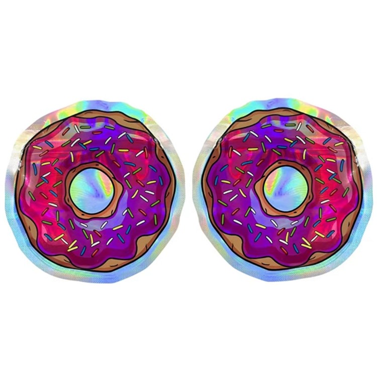 La flor de las bolsas de plástico de Mylar Edibles de la prueba del olor siembra los bolsos olográficos 3.5G de la forma redonda