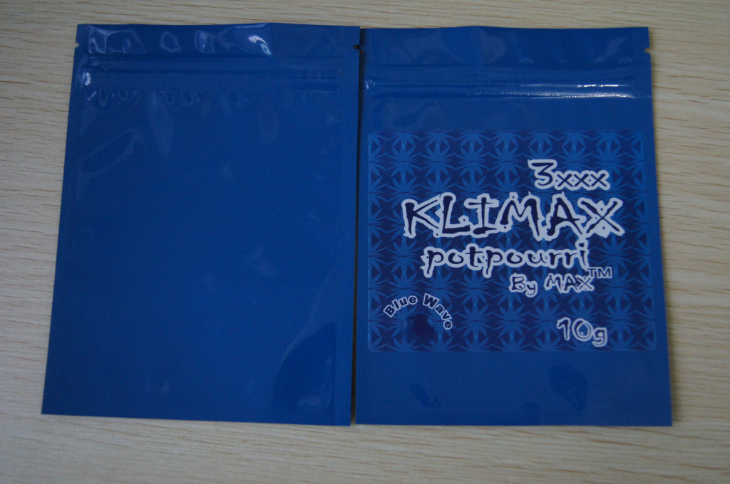 Onda azul herbaria plástica 3xxx KLIMAX Porpourri del bolso 10g del incienso