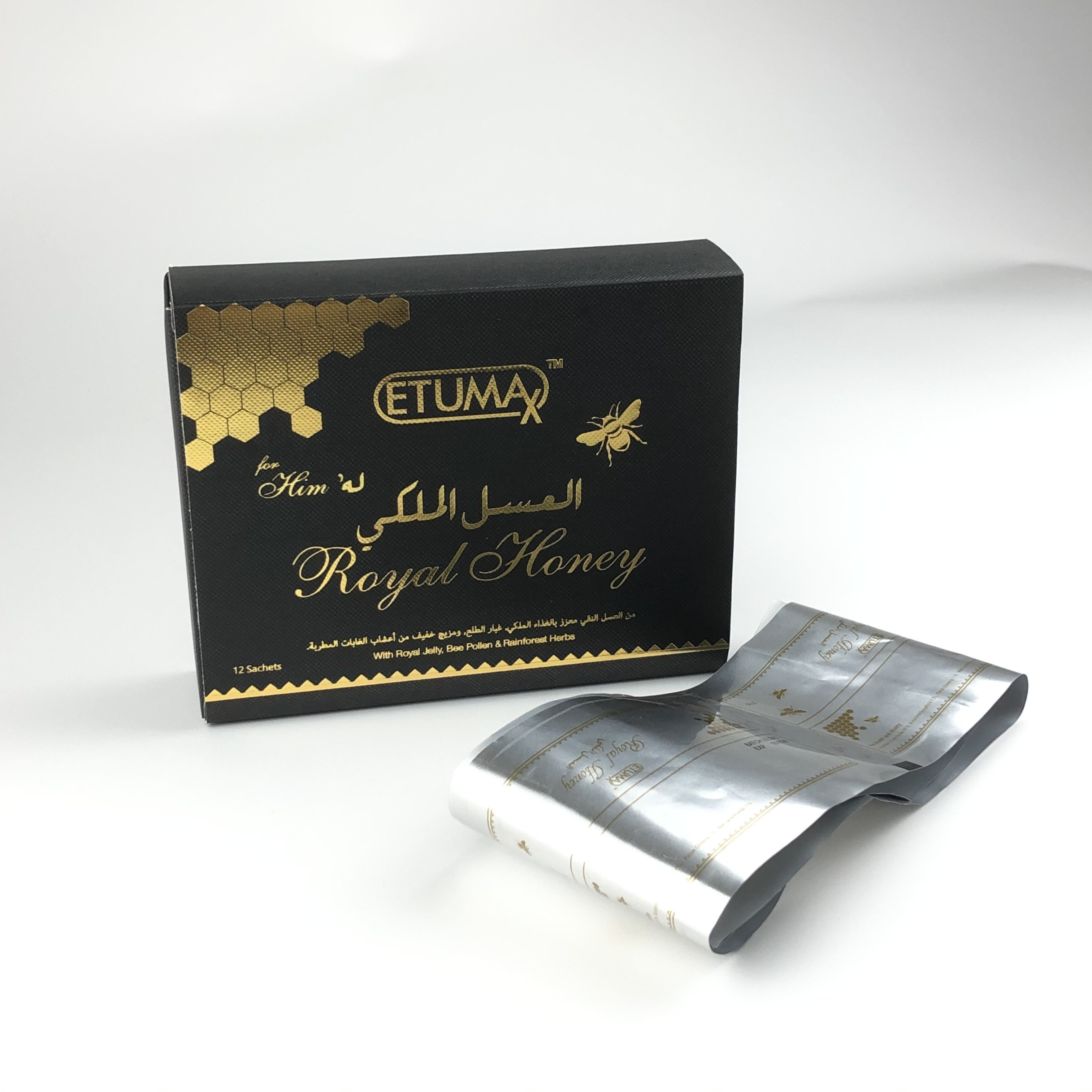 La salud de encargo de Honey Packaging Bags 12g 15ml 20grams del caballo del negro de la bolsita de la miel 10g del VIP complementa la bolsita de empaquetado