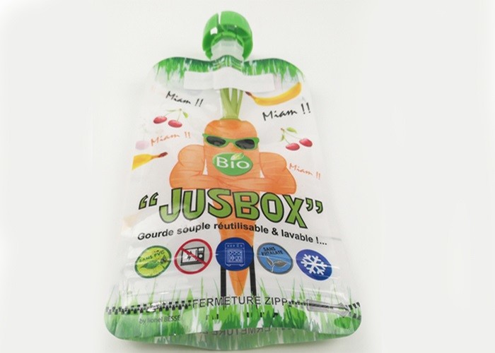 Digitaces que imprimen la bolsa plástica del canalón para el bolso de empaquetado de Juice Yogurt Squeeze Baby Food