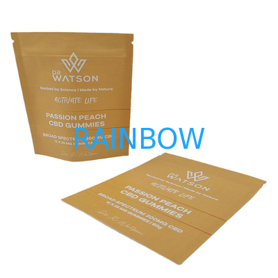 Venta al por mayor de bolsas de papel de Kraft biodegradables y ecológicas de impresión digital de bolsas anti olor de PLA con logotipo