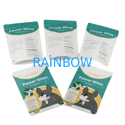 Logotipo personalizado Bolsa de papel Kraft para perros Impresión digital Bolsas de Mylar resealables