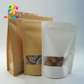 Embalaje de alimentos pequeños personalizados de papel Kraft marrón personalizado para palomitas de maíz
