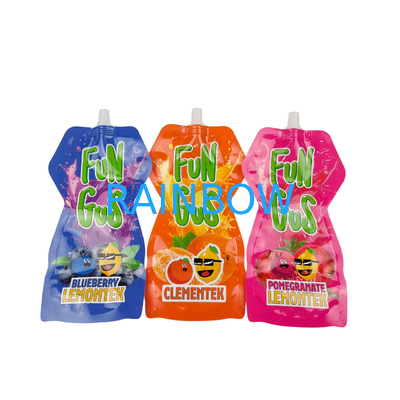 Embalaje de bebidas de forma irregular Bolso de chorro con impresión de logotipo propio