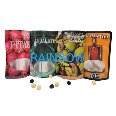 Embalaje de bolsas de pie 3 lados sello plano de reutilización de la ventana de cierre por cremallera de Mylar papel de aluminio de reutilización de bolsas de plástico