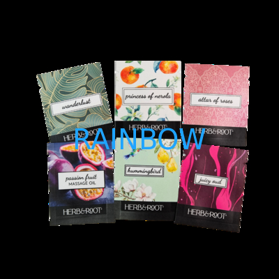 Impresión digital personalizada Estampado en caliente Bolsa de embalaje de plástico 5ml 10ml 30ml Bolsa de muestra pequeña Bolsa de bolsas personalizada