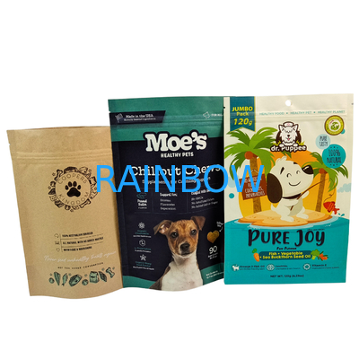 Custom Resealable Stand Up Pet Food Packaging Bags with Zipper