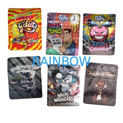 Envases de barras de chocolate con hongos gomitas 8th Cali Food Doypack Bolsas Mylar 3.5 Cali Bolsas de embalaje comestibles Bolsas de embalaje 3 sello lateral