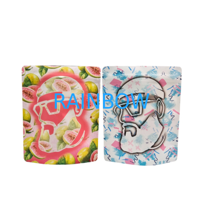 Sello térmico reutilizable 3.5g 1oz Bolsas de cremallera Mylar Stand-Up Aluminio de papel Inodoro Cali Almacenamiento de alimentos Bolsas Mylar Impresas a medida