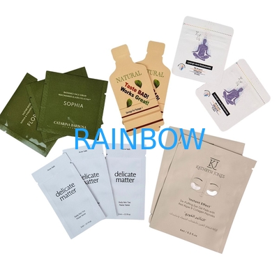 Loción cosmética Champú Cuidado de la piel Muestra en sobre Empaquetado Mini bolsa de muestra Empaquetado plástico Crema Mascarilla facial Sobres de muestra