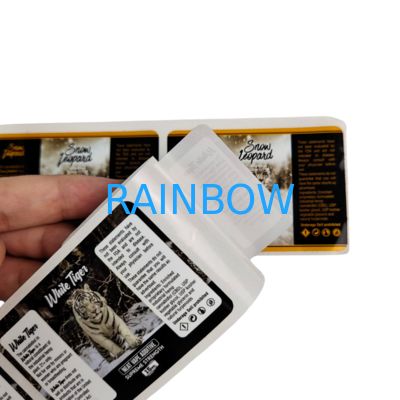 Vinilo adhesivo de PVC, etiqueta de papel de PVC, impermeable, con impresión holográfica UV, etiquetas autoadhesivas en rollo, etiquetas de embalaje