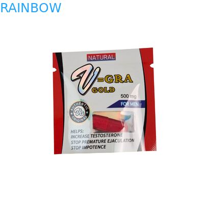 Bolsa de plástico con cremallera de sello térmico de grado alimenticio con tamaños personalizados para pastillas, tabletas y cápsulas medicinales