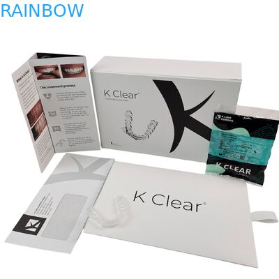 Caja de kit de brackets dentales magnéticos de lujo personalizados con caja de embalaje de alineador de ortodoncia de 350 g de grosor