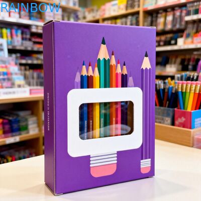 Caja de papel de tamaño personalizado con pantalla de ventana transparente y espesor de 350 g para envases de alimentos