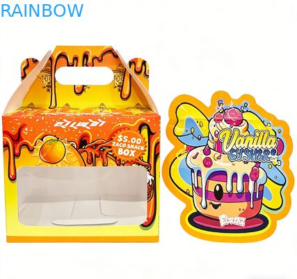 Bolsa de 3.5 Mylar personalizada Viene con caja de exhibición para flores dulces galletas goma embalaje resistente a los niños 3.5g 7g 14g bolsa de Mylar de corte a presión