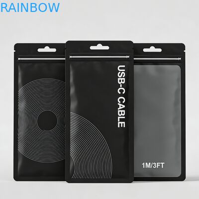 Impresión a medida Bolsa de embalaje de plástico mate de PVC reciclable con sello de tres lados